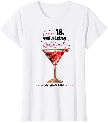 Damen 18ter Geburtstag Gästebuch Geschenk zum 18. Geburtstag Frau T-Shirt