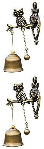 Happyyami 2 Sätze An Der Wand Befestigte Abendglocke Magnetische Windspiele Rustikale Türklingel Wandglocke Aus Gusseisen Tierische Türklingel Antike Ladenbesitzer Glocke Altmodisch Metall