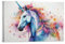 Exquisite Einhorn Wandkunst Leinwand Poster Bunte Vintage Tier Zeitgenössische Wanddekoration Poster Schlafsaal Dekor Malerei Kunst