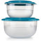 Tupperware Tafelperle Servierschüssel petrol 2,1 L + petrol 1,1 L Salatschüssel Snackschüssel Schüssel (ink. Trinkbecher)