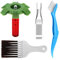 Brosse De Nettoyage Condenseur De Climatiseur, 4 PièCes Kit Nettoyage Climatisation Split, Brosse De Nettoyage D'Ailerons De Climatisation, Peigne à Condensateur Climatiseur Pour Les RéFrigéRateurs