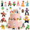 Mario Cake Toppers, 18 Stück Mario Geburtstag Tortendeko, Mario Party Kuchen Deko, Mario Cupcake Deko, Mario Figuren Cake Topper, Mario Cartoon Tortendeko, Geburtstags Kuchen Dekoration für Kinder