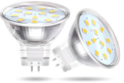 TobeBright 2W GU4 MR11 LED Birne 12V, Mini MR11 LED Reflektor Leuchtmittel Natürliches Weiß 4000K, AC/DC 12V MR11 GU4 LED Einbaustrahler MR11 10W 20W Ersatz - Nicht Dimmbar 2 Stück