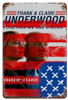 NRCKMIHRAE House of Cards Poster Staffel 5, Wanddekoration, Kunst, Metallblechposter, moderne Heimdekoration, Kunst, Metallposter, Hausbar, Laden, Dekorationen, Vintage-Schild, Geschenk, 30 x 20 cm