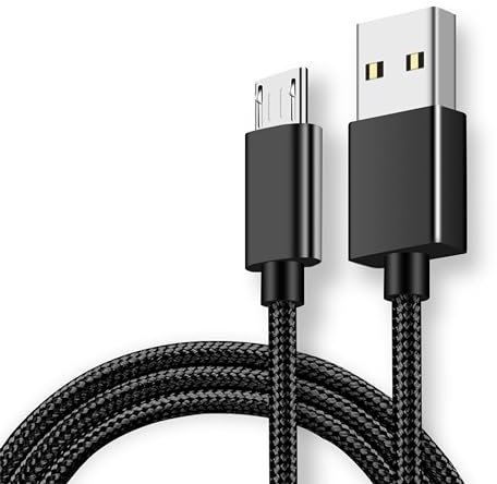 Micro USB Cable Android Charger Cable Fast Charging Cable Nylon Micro USB Charger cable Compatible with Samsung Galaxy S7 Edge S6 S5 J7 J5 J6 J3 A6 A10, Huawei Y6 Y7, Tablet (2 Meters)