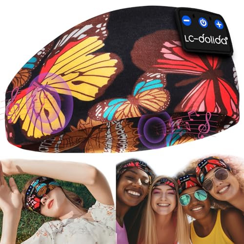 LC-dolida Cuffie per dormire Bluetooth 5.4, fascia per il sonno, maschera per il sonno, cuffie sportive, musica per dormire, fascia per sport, jogging, yoga, viaggi