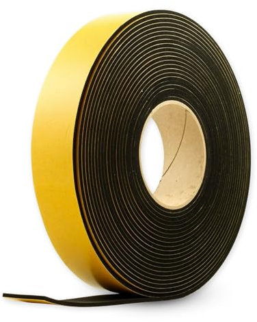 GTKWEX CINTA AUTOADHESIVA DE CAUCHO 15MTS x 5CM x 3MM | AISLANTE ACUSTICO Y TERMICO IDEAL PARA CAMPERIZACIONES DE FURGONETAS CAMPER | SISTEMAS DE CALEFACCION Y AIRE (15 METROS)