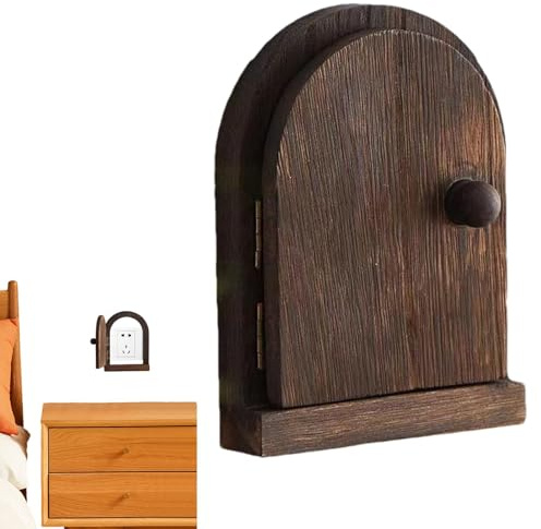 Dekorative Steckdosenplatten – Abdeckung ohne Bohren, Holzrahmen, Feentür-Design, perfekt für die Dekoration Ihrer Küche und Ihres Hauses, bringt eine einzigartige und kreative Note