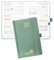 POPRUN Taschenkalender 2025 2026 Klein Hardcover, ca. A6 (16 x 10,5 cm) - Kalender 2025 2026 Klein (Aug.2025-Dez.2026) - Wochenplaner 1 Woche 2 Seite mit Innentasche - Mitternachtsgrün