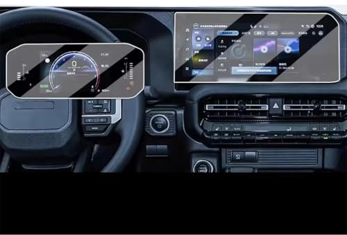 NATWEE Auto Navi-Schutzfolie Kompatibel Mit Toyota Für Land Für Cruiser Für Prado 2024, Auto-GPS-Navigation, Schutzfolie, LCD-Bildschirm, Kratzfest, Gehärtetes Glas(GPS and Dashboard)