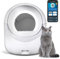 Automatische Selbstreinigende Katzentoilette mit Smarter App-Steuerung - Geruchsentfernung, Sicherheitsfunktionen, ideal für Mehrkatzenhaushalte, Weiß