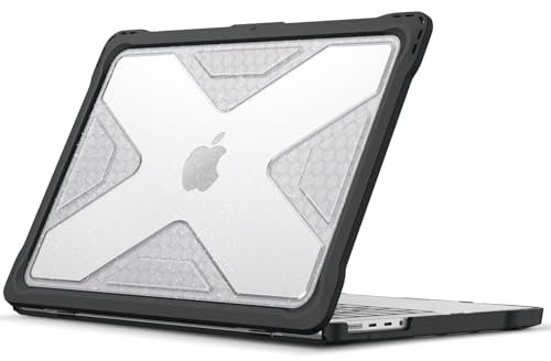 FINTIE Custodia Compatibile con MacBook Pro 14 (2024-2021) M4 M3 M2 M1 Pro/Max - Antiurto Robusto Case Rigido Cover con TPU Protezione, Trasparente(Glittering)