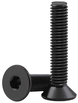 Muarted 10 Stück M14, Länge 25–50 mm, Schrauben aus Kohlenstoffstahl, Senkkopfschrauben, Schwarze Flachkopfschrauben(30mm)