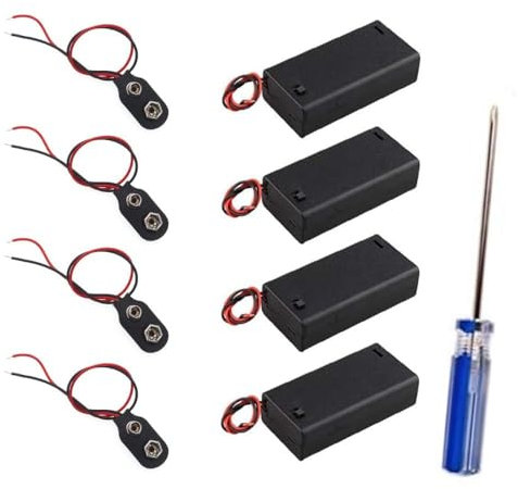 8-Pack 9V Battery Snap Connector – Durable Plastic Shell Buckle Clip for Multimeters, Medical Devices, Instruments, Toys, DIY Electronics Projects