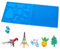 3D Stift Vorlage, 3D Stift Zubehör Große Silikon Matte 3D Druckstift Vorlage mit 2 Fingerschutz für Kind und Anfänger 3D-Stiftkünstler, Blau 41,2 x 20,3cm