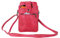 LAHDFKAJ Handy-Holster-Hülle Diagonaler Handy-Handtasche, Handtasche mit verstellbarem Gurt, Frauen-Geldbeutel Crossbody-Tasche, Leder-Schulter-Telefon-Beutel Lustiges Paket(Magenta)