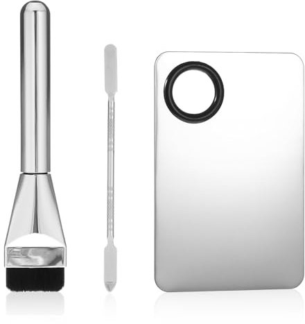 BOHUIZ Tavolozza per trucchi, palette di trucchi coreani, con spatola in acciaio inox, palette di miscelazione per fondotinta, nail art, occhi