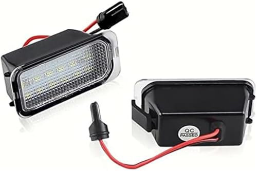 Vuzmode 2PCS LIGHT License Plate Light, for Jaguar, XF X250 XJ X351 Auto Rear Number Plate Lamps Car Styling Replacement White Car number plate light