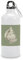 Jubonexis Borraccia vintage in alluminio con conchiglia su sfondo verde salvia, bottiglia sportiva da viaggio con fibbia a torsione, per uomini e donne, campeggio, escursionismo, 600 ml