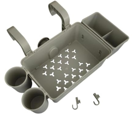 Fenteer Panier de Rangement Piscine Panier Piscine Organisateur Piscine Rangement Extérieur Fonction Multiple Matériau Résistant Convient Au B, Gris