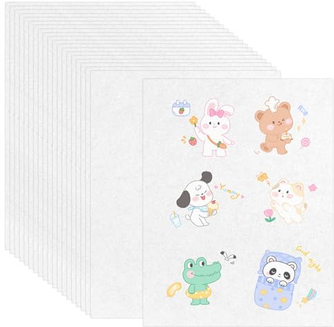 DELAESI 25 Blatt Schrumpffolie zum Bemalen A4 Schrumpfpapier Schrumpffolien Durchscheinend Shrink Plastic Sheets Schrumpffolie Set für Erwachsene DIY Handwerk