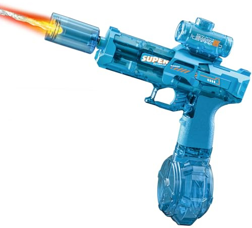 UROINT Elektrische Wasserpistole für Kinder, Wasserspritzpistole LED-Licht | Water Gun Automatische Spritzfunktion, Wasser Pistole Outdoor Wasserspaß Spielzeug FüR Erwachsene Jungen MäDchen 8+ Blau