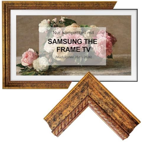 PatinaGold-Walnuss Blende für 65 Samsung The Frame TV (65LS03A/B/C/D/F/H)