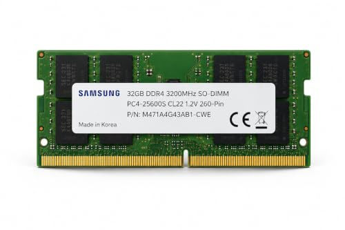 Abato Memoria RAM da 32 GB DDR4 3200 MHz SO-DIMM 260 pin PC4-25600 CL22 1,2 V compatibile con M471A4G43AB1-CWE per laptop