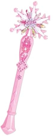 Topiky Baguette de Flocon de Neige, Baguette Magique de Princesse Lumineuse avec Musique, Jouet Lumineux LED, Jeu de Rôle, de Fée pour Soirée Déguisée, Cadeau d'anniversaire (Pink)