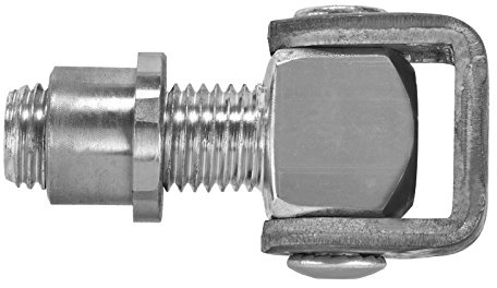 SOTOOLS 2 x Torangel M20, 88 mm, verzinkt, verstellbar mit Einschweißmutter | Torband, Stahl, für Tore und Türen, Schwerlast-Set.