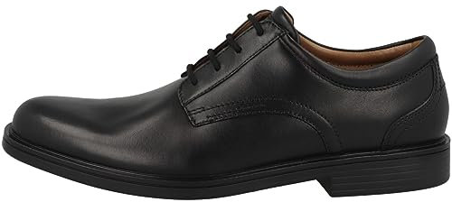 Clarks Un Aldric Lace, Scarpe Stringate Derby Uomo, Black Leather, 42.5 EU