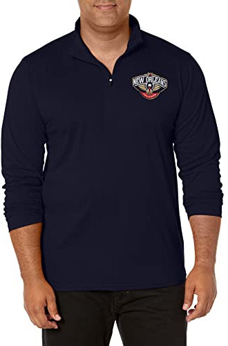 Ultra Game NBA Herren Langarmshirt mit Viertelreißverschluss