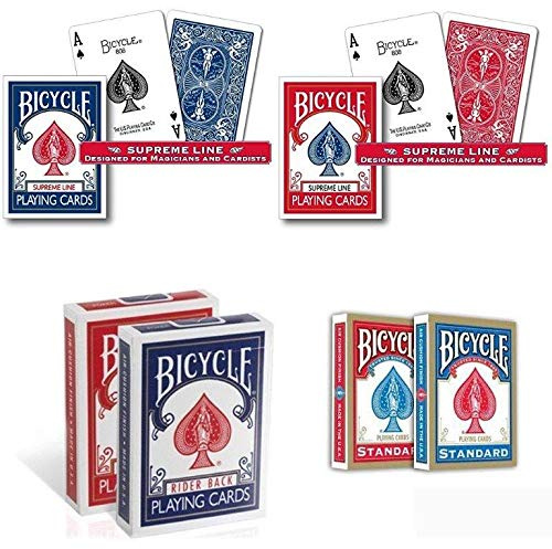 Bicycle 6 Spielkarten 2 Standard + 2 Supreme Line + 2 Old Case