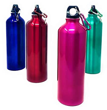 TEMPO DI SALDI Borraccia In Alluminio Leggero Da 750 Ml Con Chiusura Ermetica E Gancio Lavabile