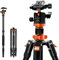 K&F Concept 67 inch Compact Camera Tripod, Lightweight Portable Aluminum Monopod Stand with Ball Head Quick Release Plate for Canon Nikon Sony DSLR Camera