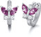 Creolen Schmetterlinge Sterling Silber 925 Kinder Ohrringe Mädchen, Schmetterling Schmuck für Frauen