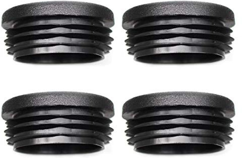 Enkotrade 4 Stück Lamellenstopfen Rund Ø 102mm, Rohrstopfen, Rohrabdeckung aus hochwertigem Polyethylen Kunststoff, Stopfen, Endstopfen, Kappen