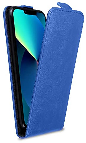 Cadorabo Custodia compatibile con Apple iPhone 13 in BLU DI PERISA - Protezione in Stile Flip di Similpelle Fine - Case Cover Wallet Book Etui
