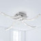 Zewanny LED Deckenleuchte, 32W Acryl Wellenförmige Deckenlampe 4-flammige 3520 Lumen Deckenleuchte für Esszimmer Wohnzimmer, Schlafzimmer, Küchenflur, Schlafzimmer (Chrom, 5500K Kaltes Weiß)