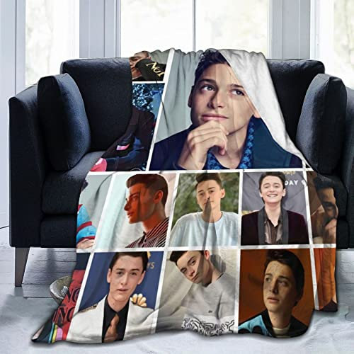 YINGD Noah Schnapp Modische Decke Plüsch Bett Couch Decke Digitaldruck 125 cm x 100 cm