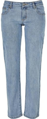 Urban Classics Pantalones Vaqueros Rectos de Cintura Baja para Mujer, Tinted Lightblue Washed, 27
