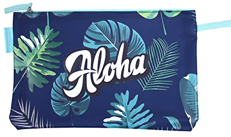 Haus und Deko Bikini Wetbag wasserdichte Badetasche, Bikini Bag mit 5 verschiedenen Sommer Designs, Nasstasche für Unterwegs, Schwimmbeutel für Urlaub, Strand, Schwimmbad (Aloha)
