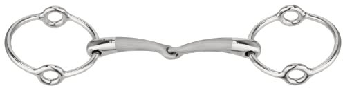 Sprenger SATINOX Aufziehtrense 14 mm einfach gebrochen - Edelstahl rostfrei, 135 mm Weite