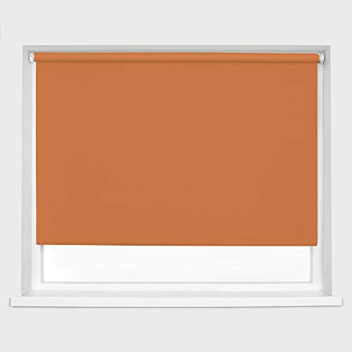 Burnt Orange Blackout Roller Blinds Made To Measure 120cm Width x 160cm Length