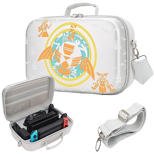 Zelda - Custodia rigida da viaggio per Nintendo Switch/modello OLED – Tears of the Kingdom Edition – Custodia rigida da viaggio portatile adatta per console Switch e set completo di accessori con