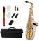 Btuty Eb Altsaxophon Messing E Flat Saxophon 802 Schlüsseltyp Holzblasinstrument mit Reinigungsstab Tuch Handschuhe Gurt Gepolsterter Koffer für Standardschüler Anfänger und Lehrer