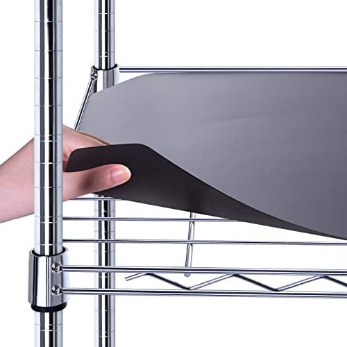 BRIAN & DANY Draht-Regaleinlagen, 35,6 x 91,4 cm, Set mit 10 Stück, robuste Regaleinlagen für Drahtregale, wasserdichte Drahtregal-Abdeckung, schwarz