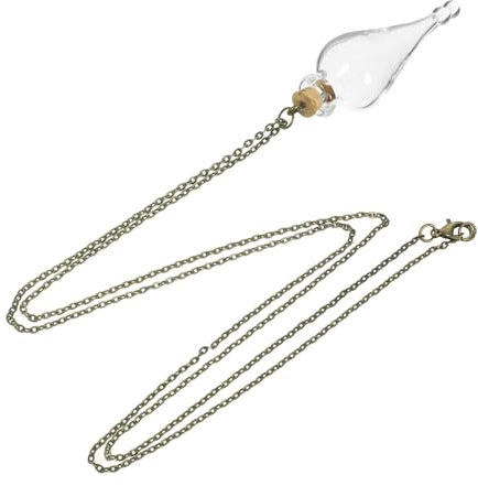 Amosfun Mini-gläser Mit Kette Wunschflaschenanhänger Kleine Gläser Mit Kette Glücksbringer Flaschen Halskette Wunschflaschen Halskette Urnenhalskette Krug Miniatur Dekoratives Gefäß Glas