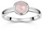 Materia Rosenquarz Stein Ring Silber 925 für Damen SR-166-56