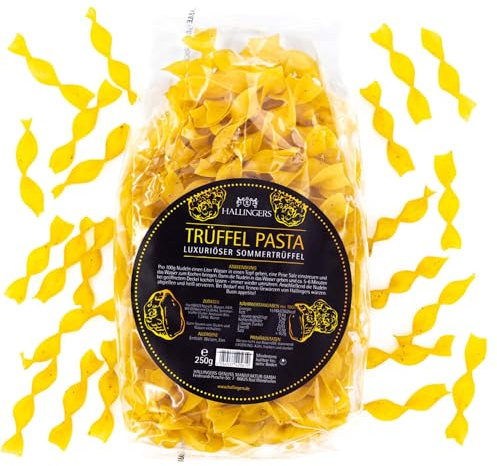 Hallingers Genuss Manufaktur Edel-Pasta Geschenk - Nudeln aus Freilandeiern & Hartweizengries frisch produziert, natürlich eingefärbt Trüffel-Pasta, Geschenkidee für Frauen Männer